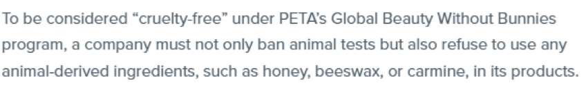 PETA’s Global Beauty Without Bunnies logo